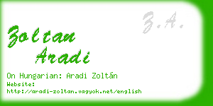 zoltan aradi business card