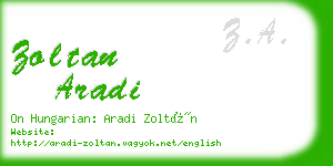 zoltan aradi business card
